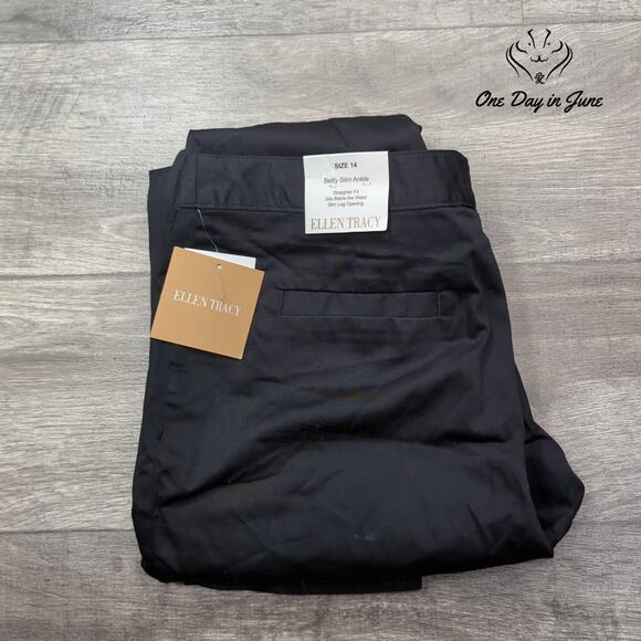 Ellen Tracy Betty Slim Ankle Pants Size 14 - Picture 6 of 6